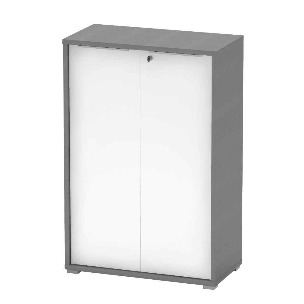 Szekrény, grafit/fehér, RIOMA NEW TYP 09 (RP)