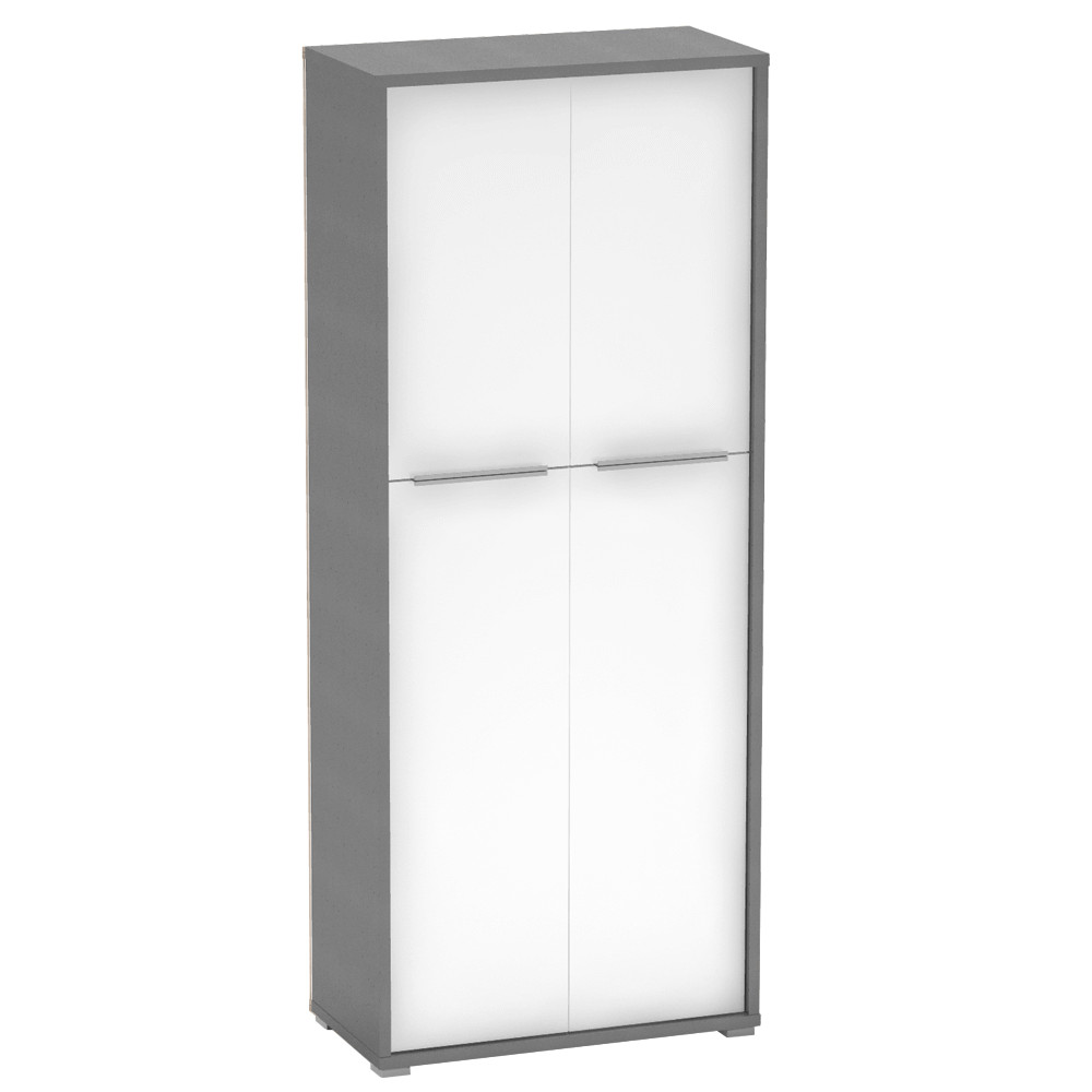 Polcos szekrény, grafit/fehér, RIOMA  NEW TYP 07 (RP)