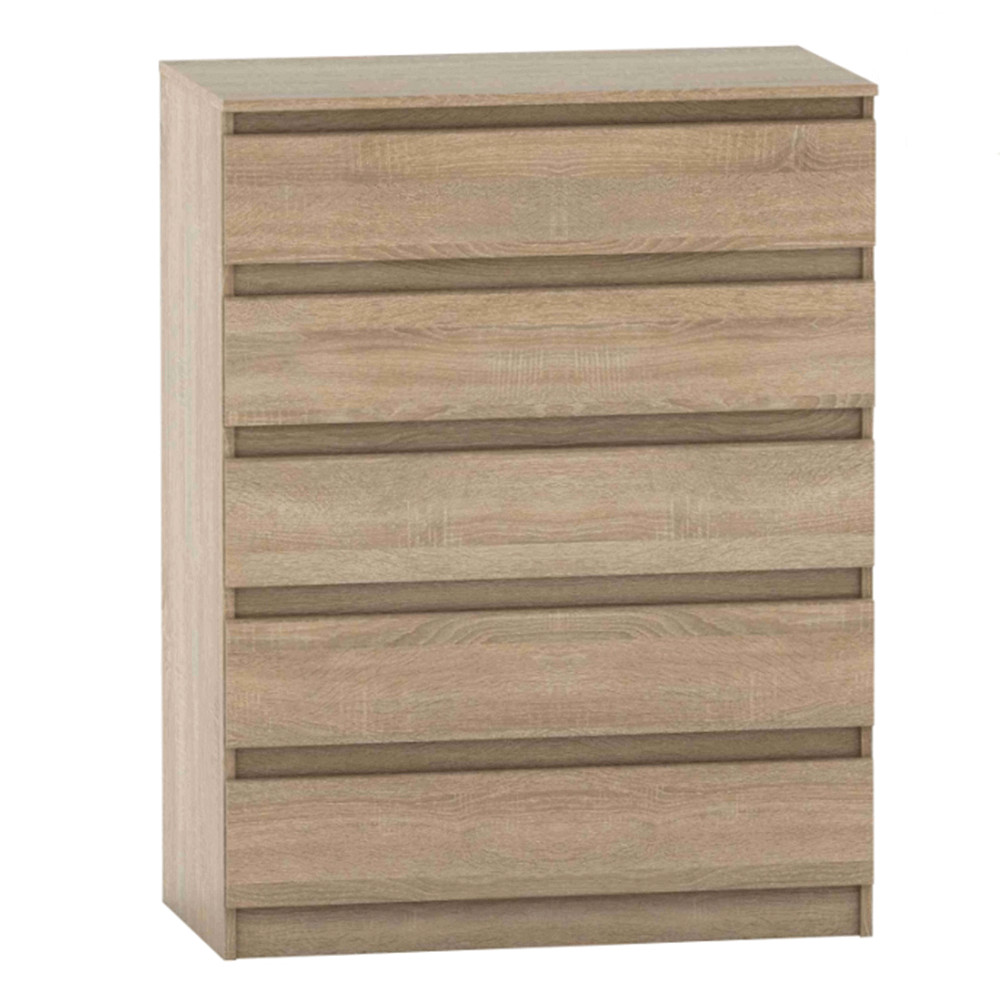 5 fiókos komód, tölgy sonoma, HANY NEW 005 (RP)