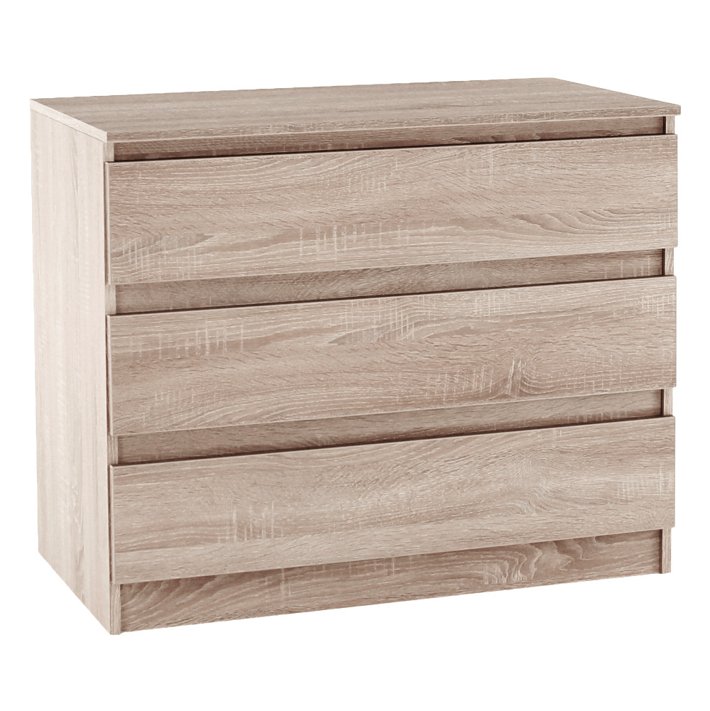 3 fiókos komód, tölgy sonoma,  HANY NEW 003 (RP)