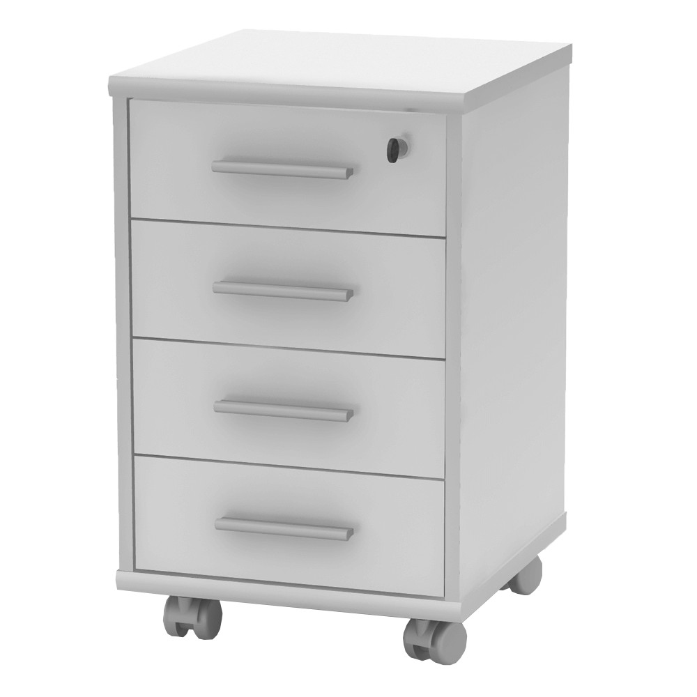 Zárható irodai konténer, fehér, JOHAN 2 NEW 12 (RP)