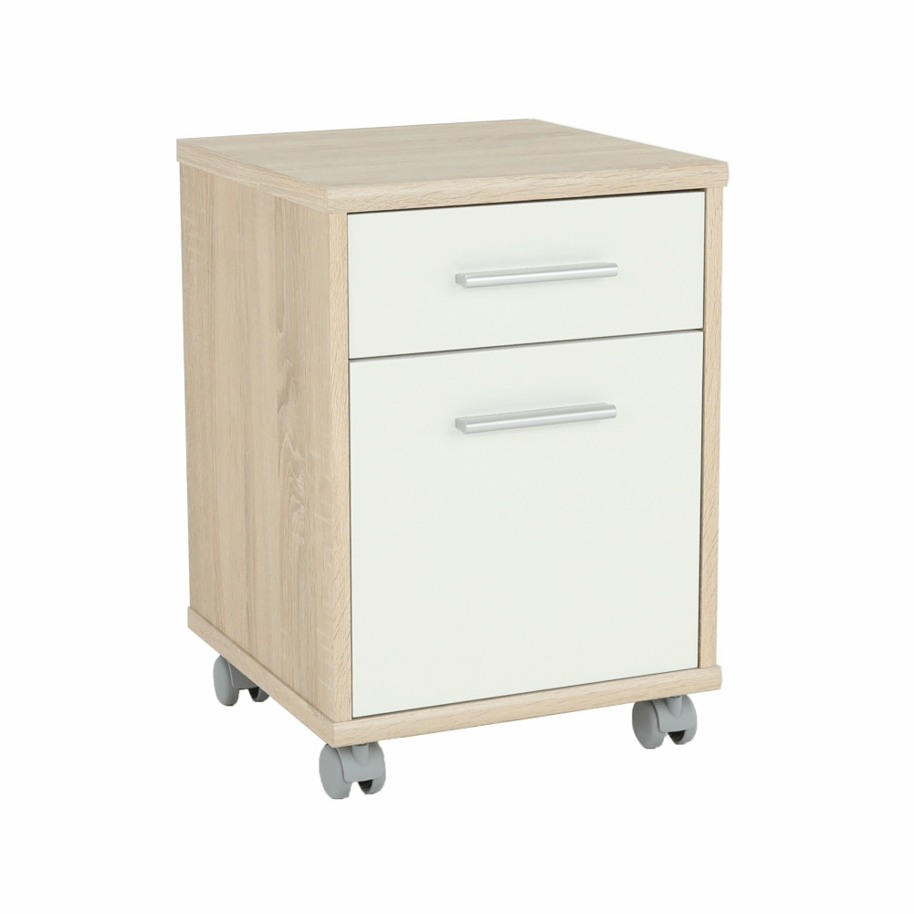 Irodai konténer, sonoma tölgy/fehér, JOHAN 2 NEW 07 (RP)