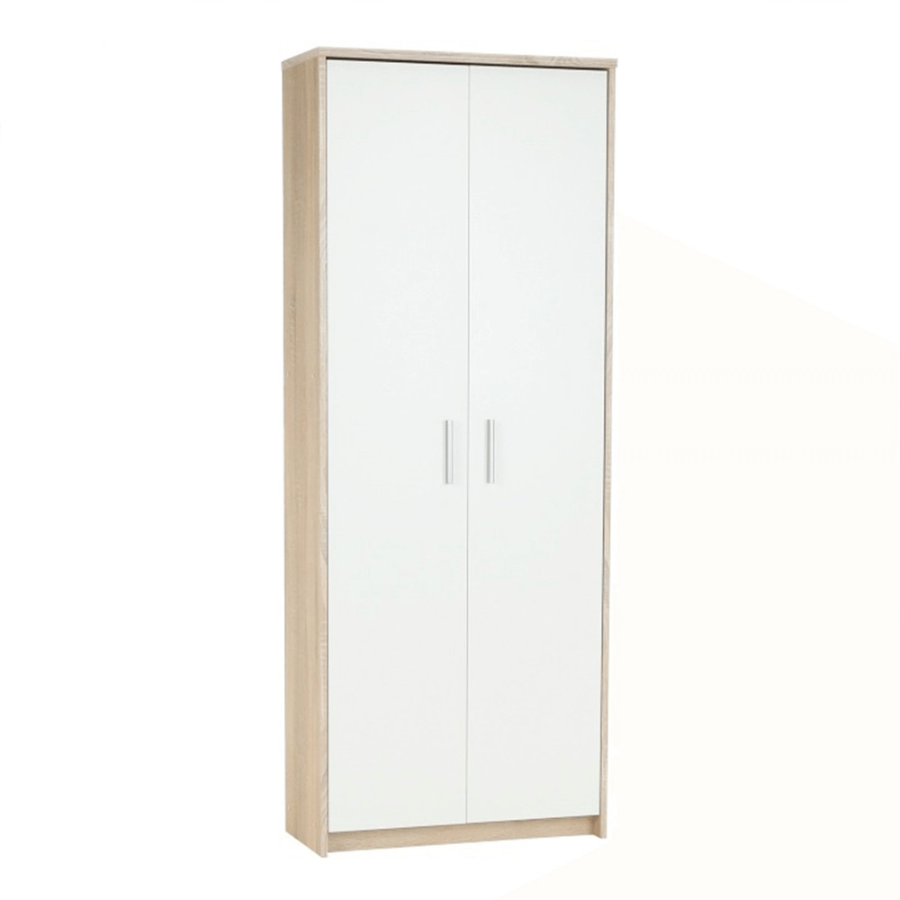 Zárt polcos szekrény, sonoma tölgy/fehér, JOHAN 2 NEW 05 (RP)