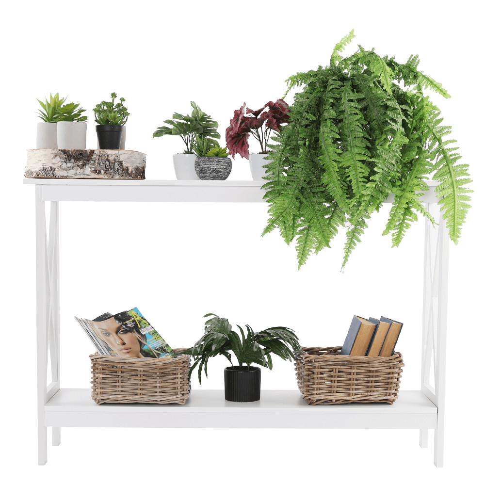 Konzolasztal, fehér, APOLOS (RP)