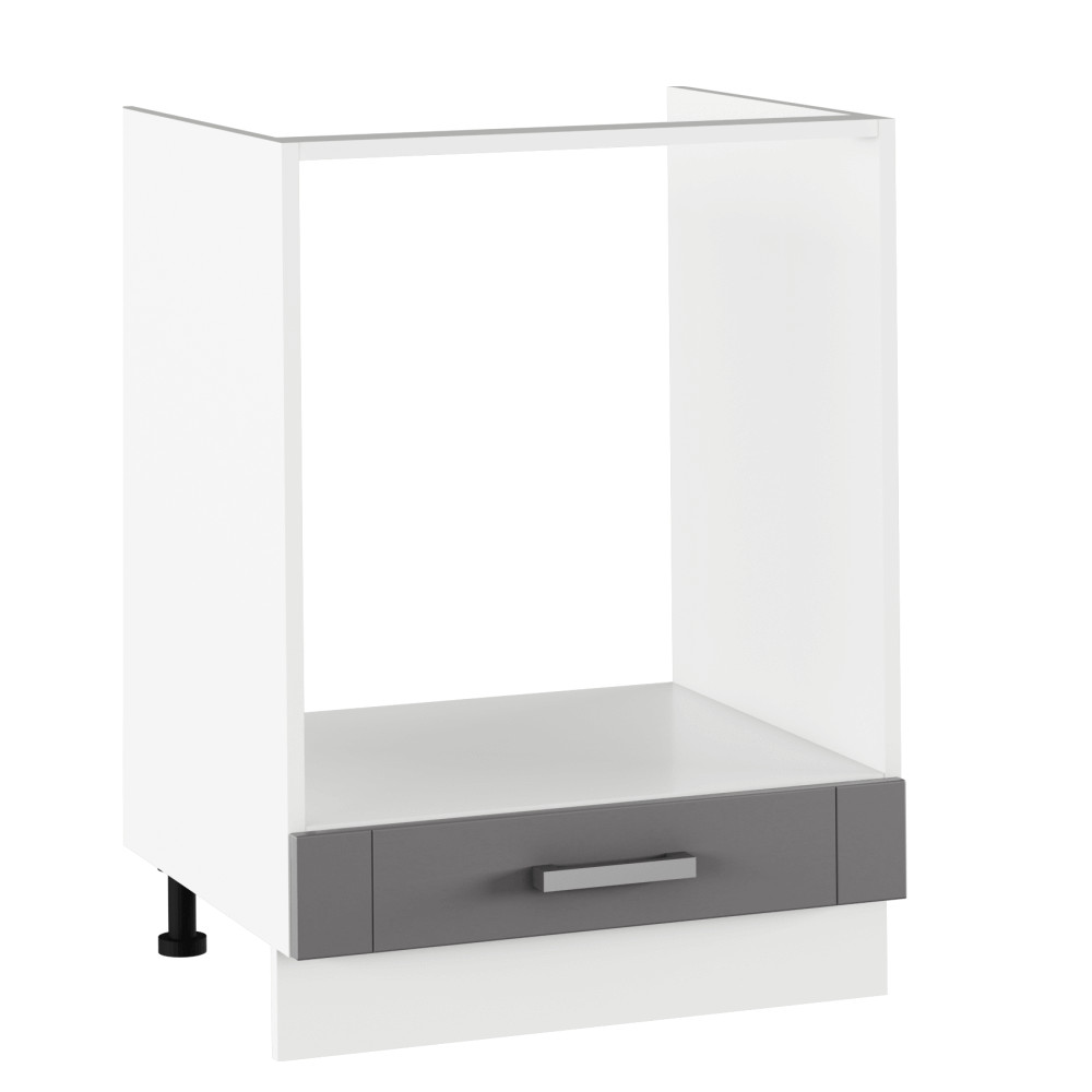 Alsó szekrény tűzhelyre, sötétszürke/fehér, JULIA TYP 58 (RP)