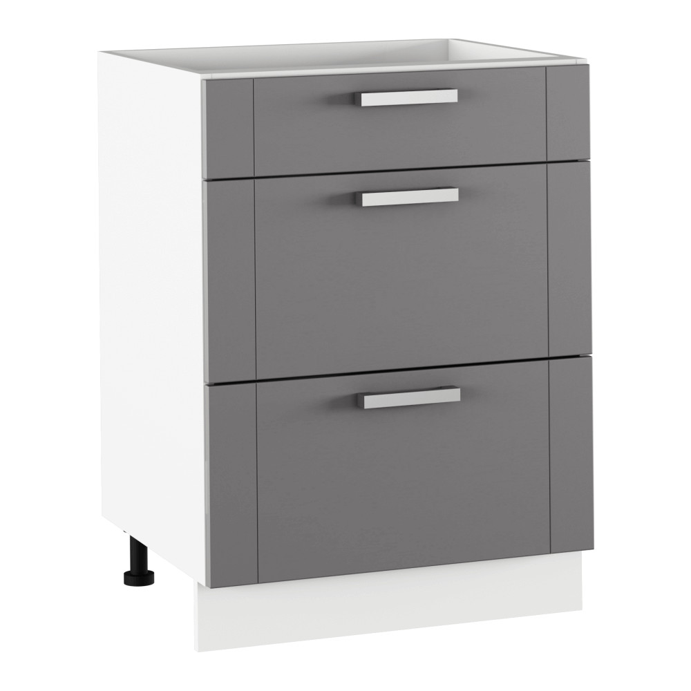 Alsó szekrény, sötétszürke/fehér, JULIA TYP 57 (RP)