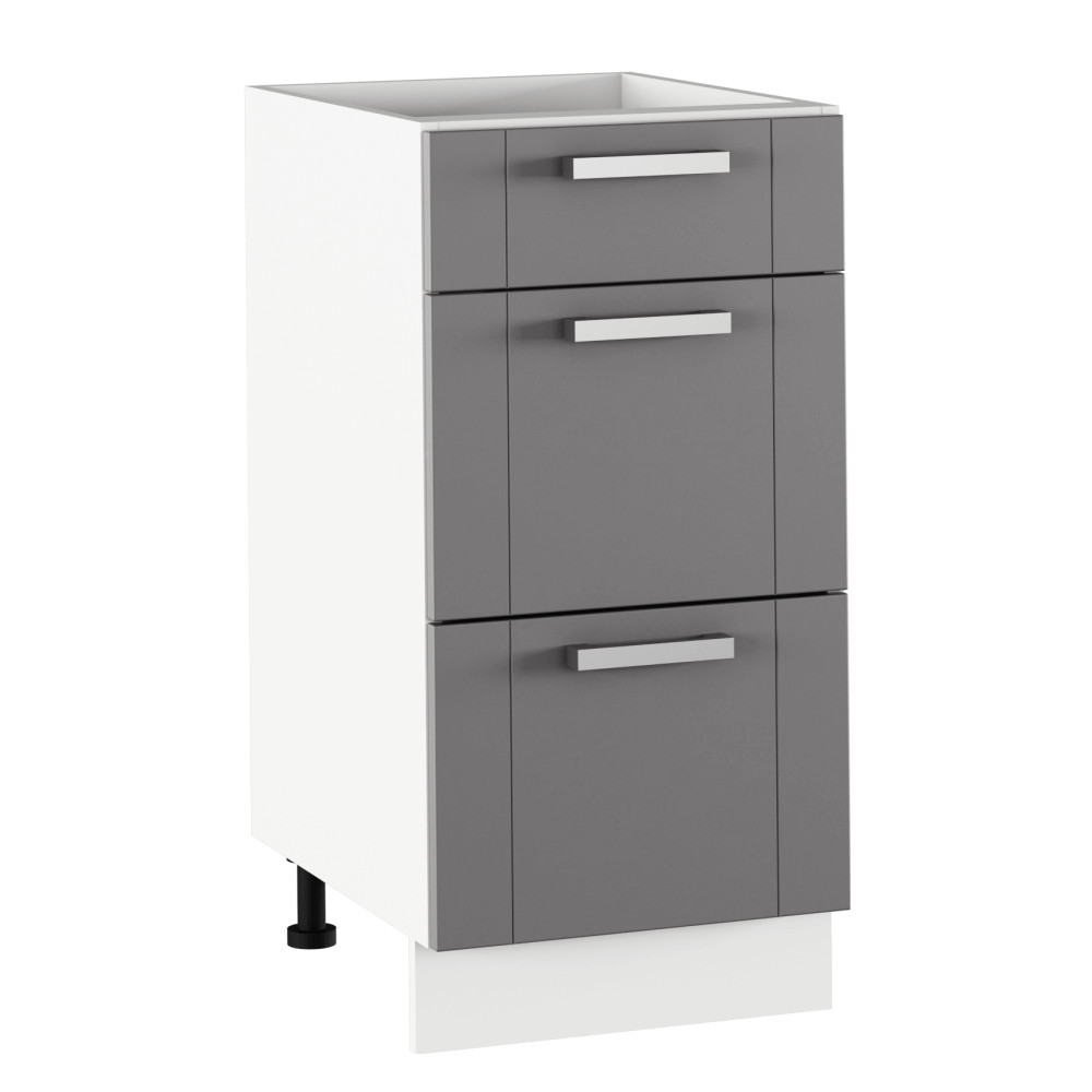 Alsó szekrény, sötétszürke/fehér, JULIA TYP 53 (RP)