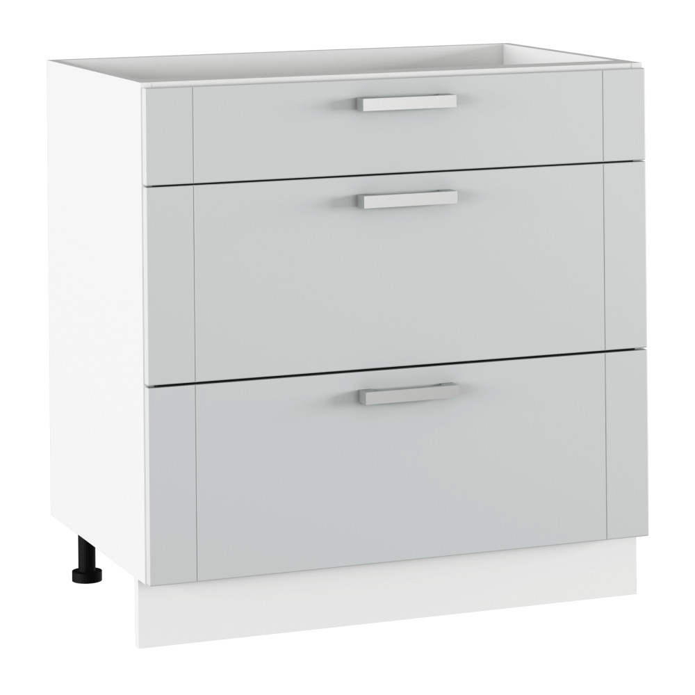 Alsó szekrény, világosszürke/fehér, JULIA TYP 61 (RP)