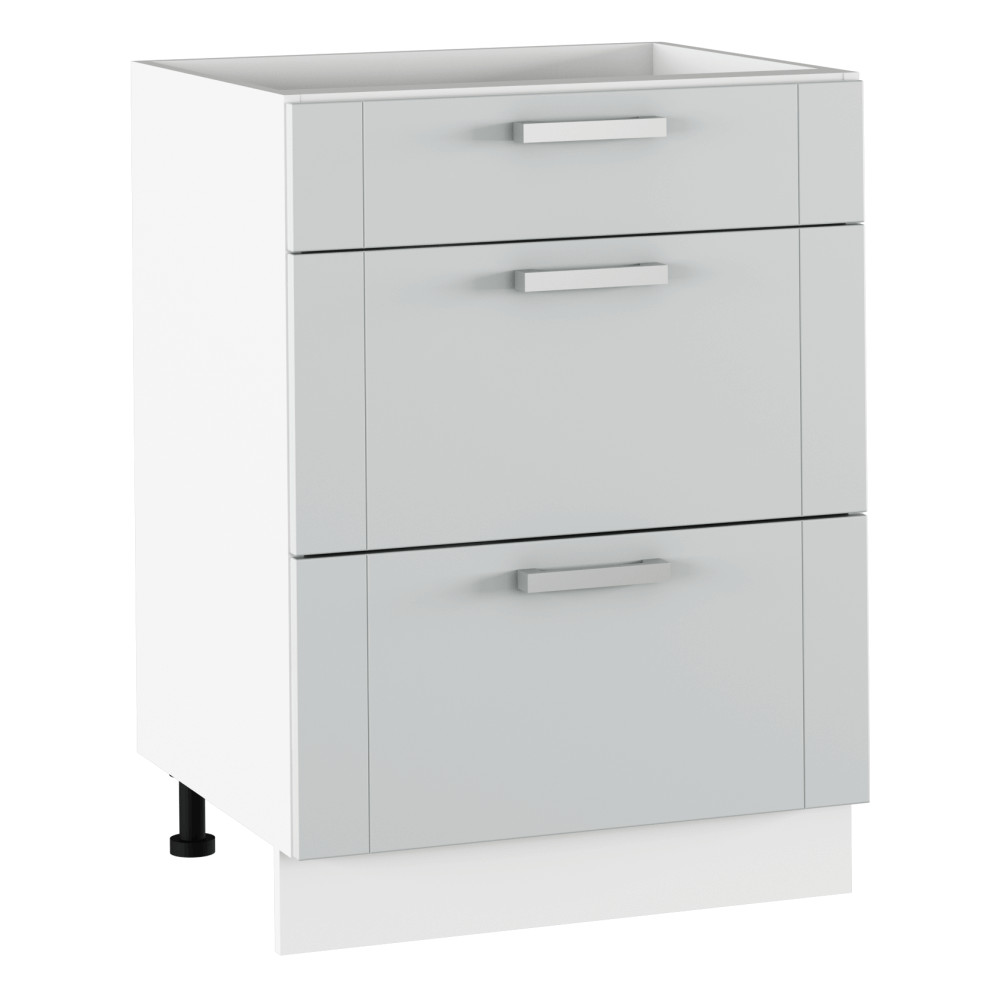 Alsó szekrény, világosszürke/fehér, JULIA TYP 57 (RP)