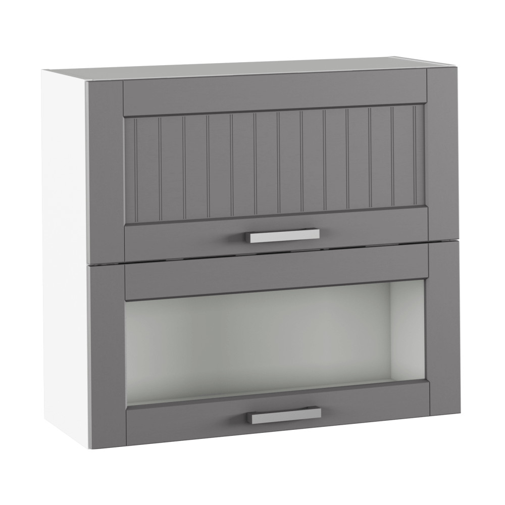 Felső szekrény, sötétszürke/fehér, JULIA TYP 13 (RP)