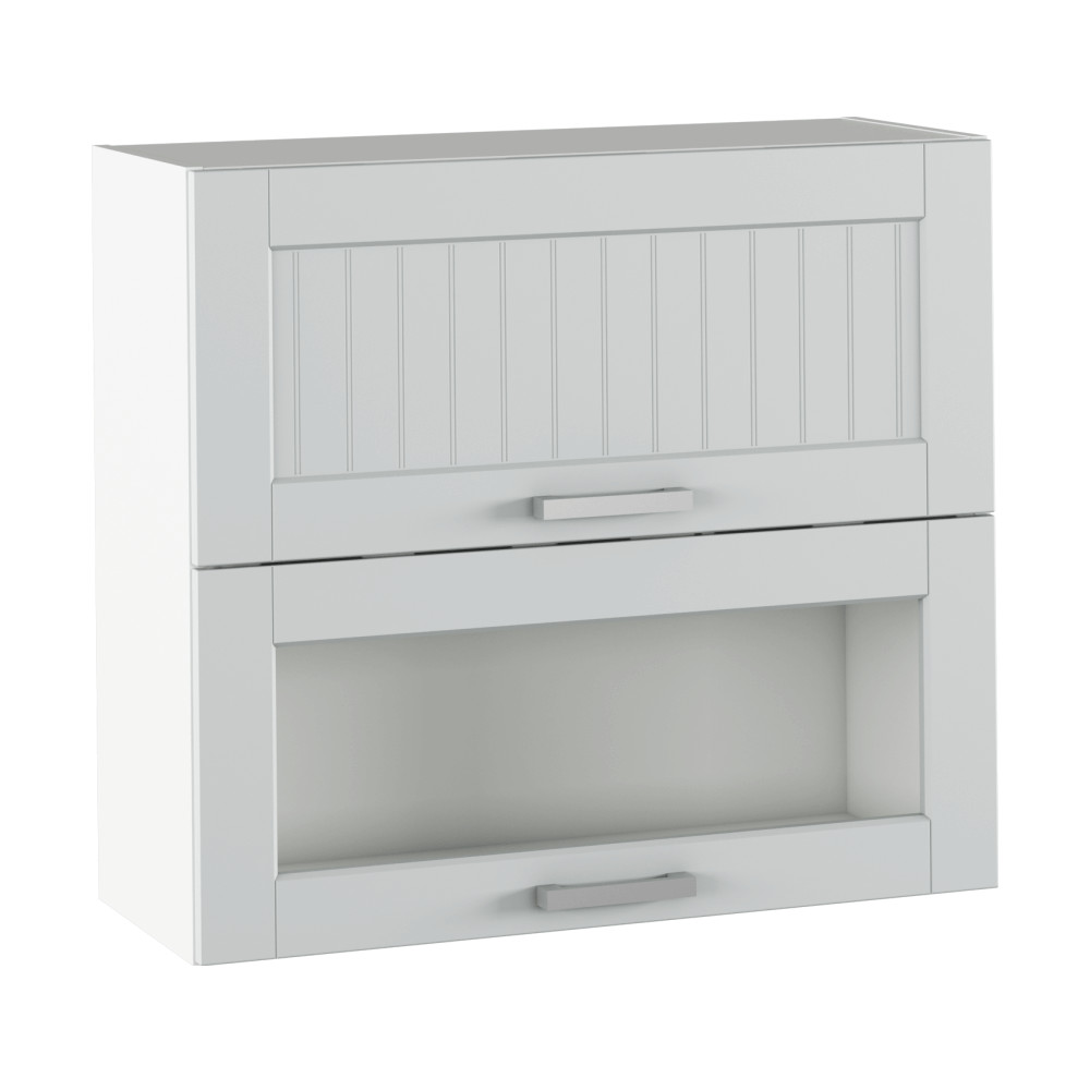 Felső szekrény, világosszürke/fehér, JULIA TYP 13 (RP)