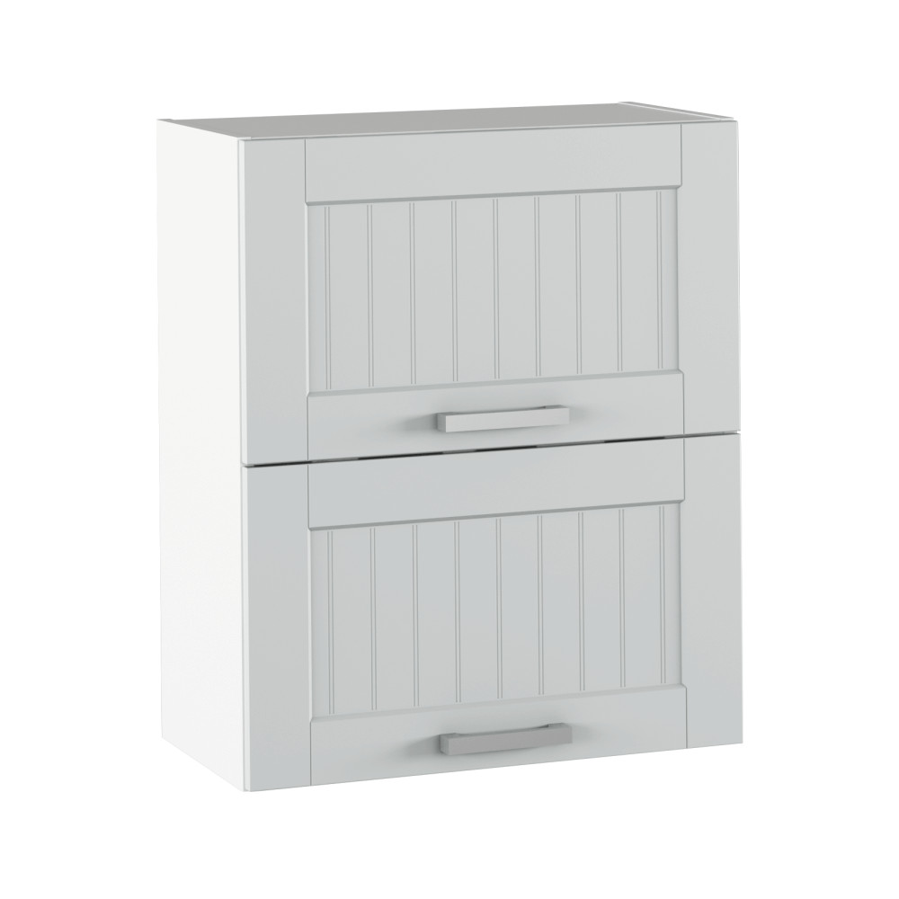 Felső szekrény, világosszürke/fehér, JULIA TYP 7 (RP)