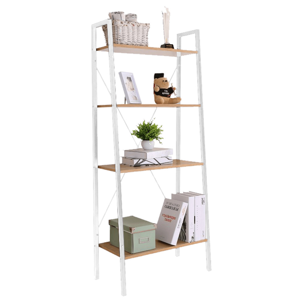 Polcállvány, 4 polcos, tölgy/fehér, THEA (RP)