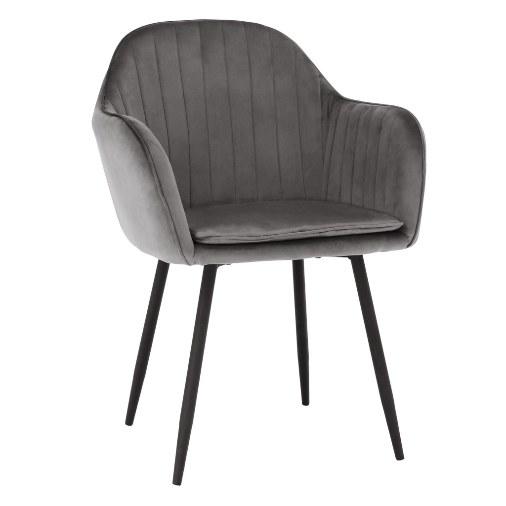 Dizájnos fotel, szürke Velvet anyag, ZIRKON (RP)