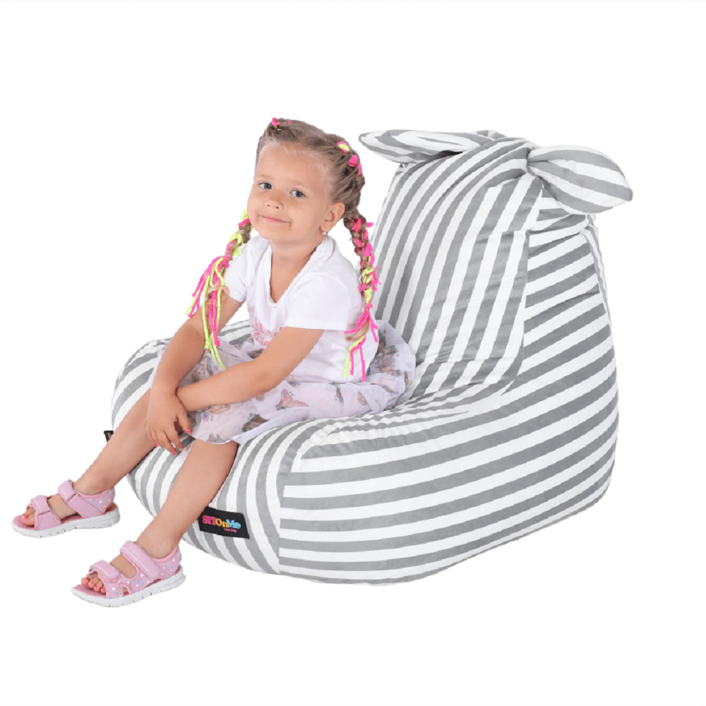 Babzsák, fehér/szürke, LAPIN (RP)