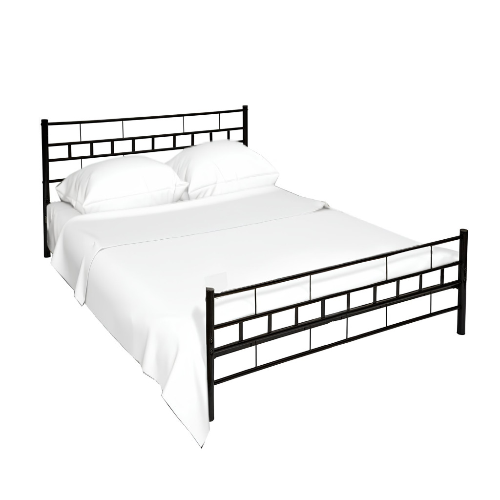 Ágy, fekete, 90x200, TAJGI (RP)