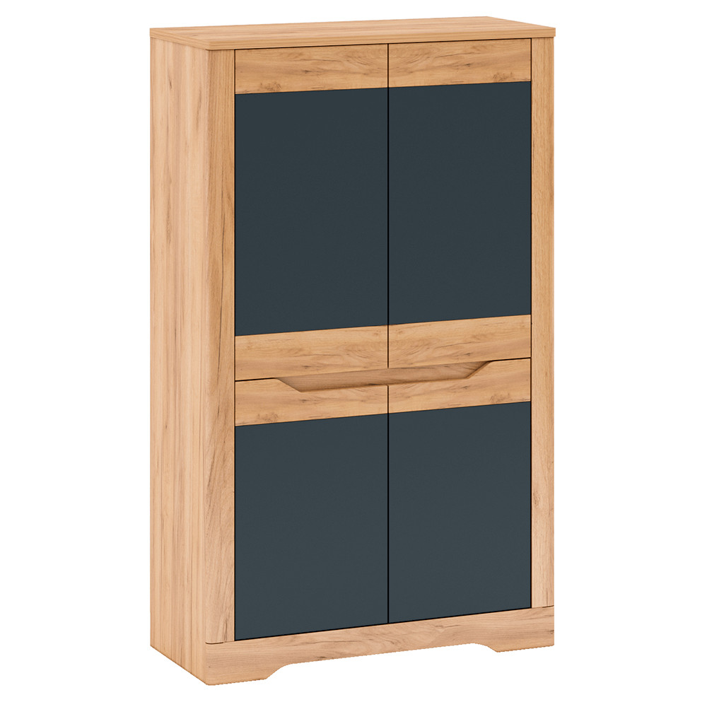 Szekrény I, tölgy craft arany/grafit szürke, FIDEL (RP)