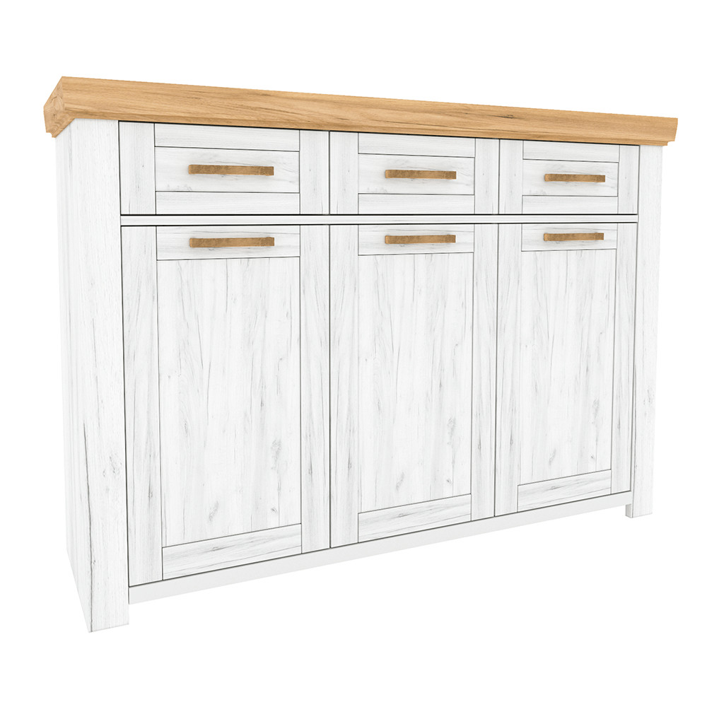 Komód G, tölgy craft arany/tölgy craft fehér, SUDBURY (RP)