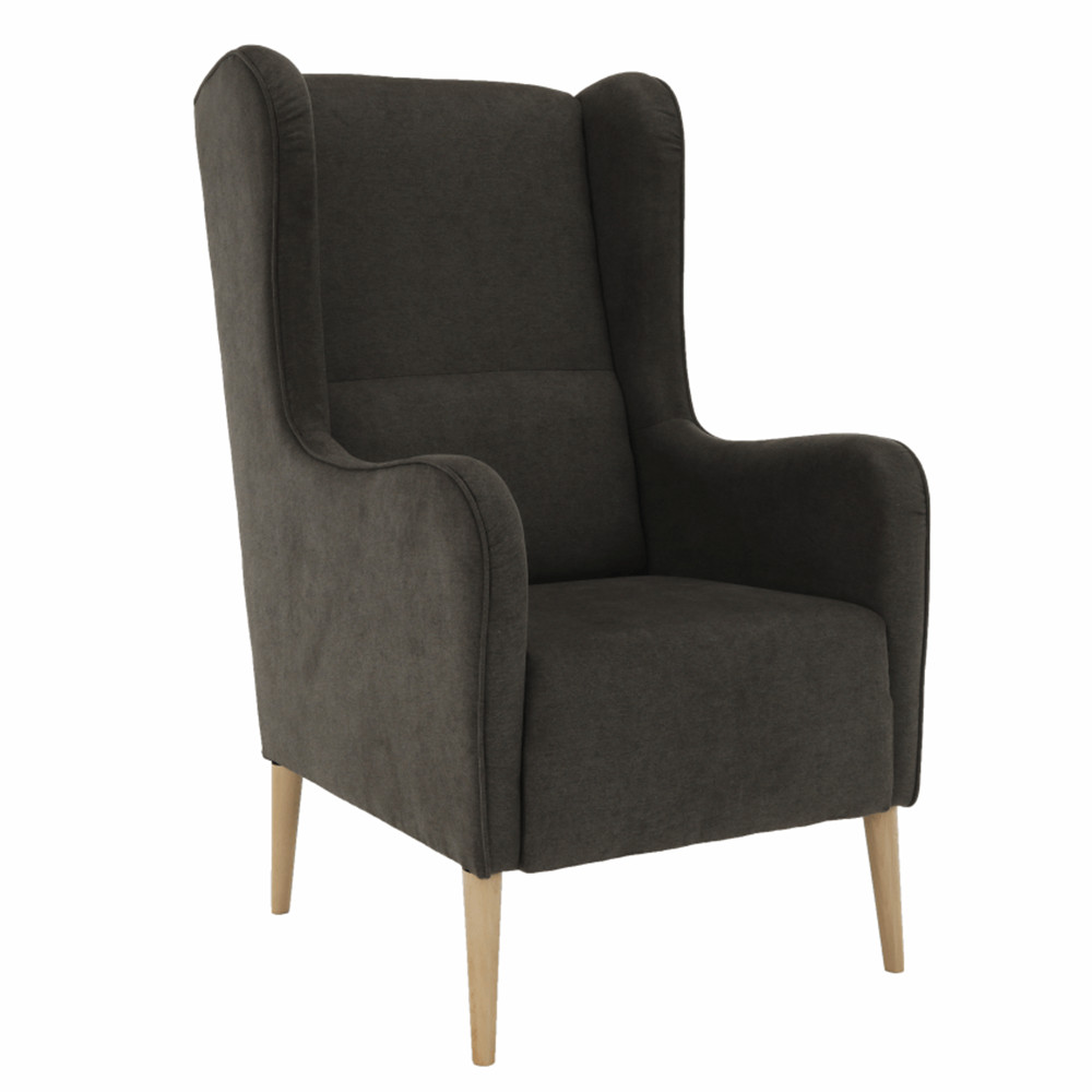 Kényelmes fotel, barna/bükk, BREDLY (RP)