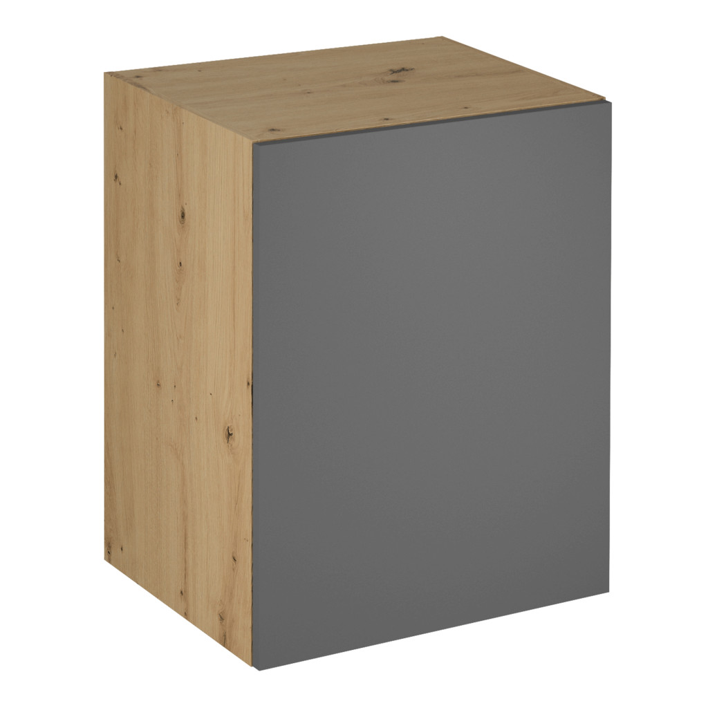 Felső szekrény, artisan tölgy/szürke matt, univerzális, LANGEN G60G (RP)