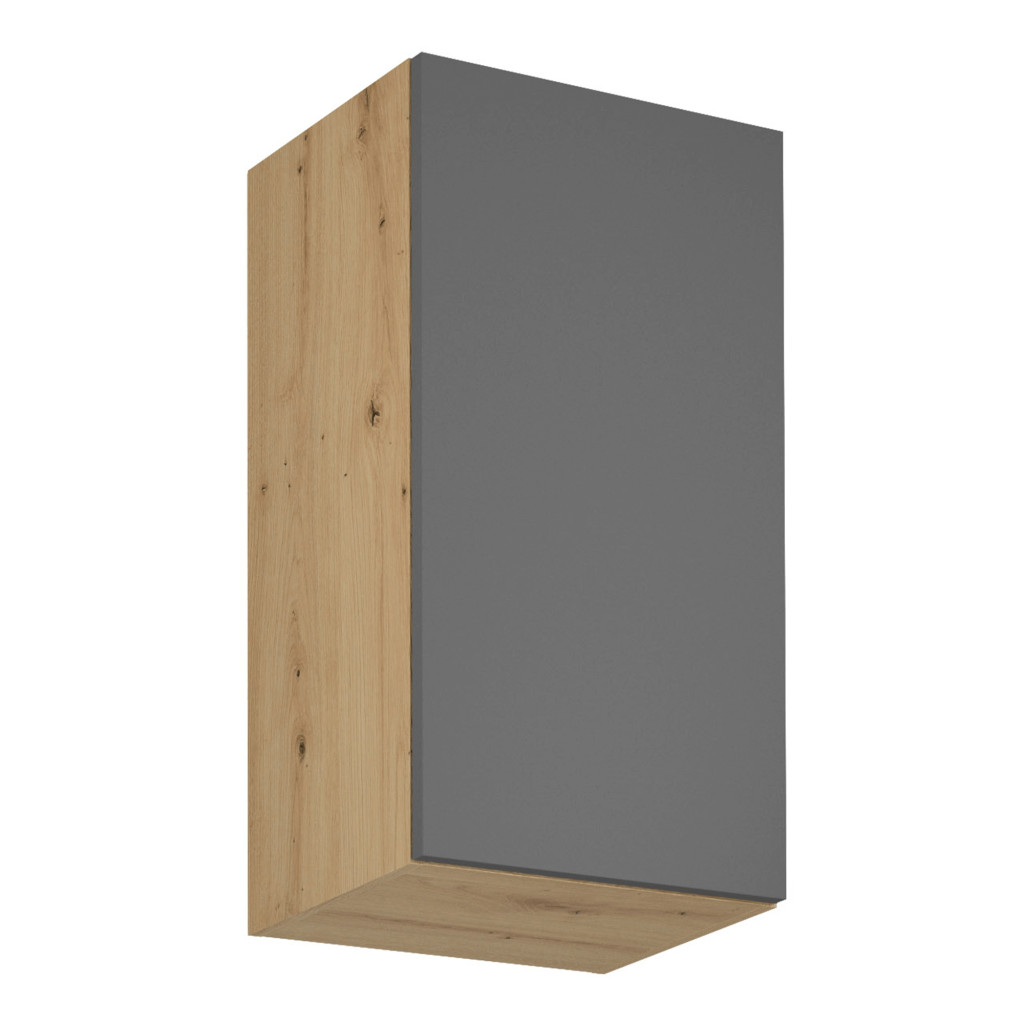 Felső szekrény, artisan tölgy/szürke matt, univerzális, LANGEN G40 (RP)