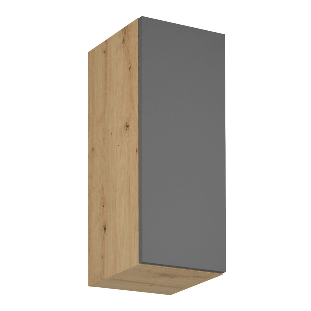 Felső szekrény, artisan tölgy/szürke matt, univerzális, LANGEN G30 (RP)