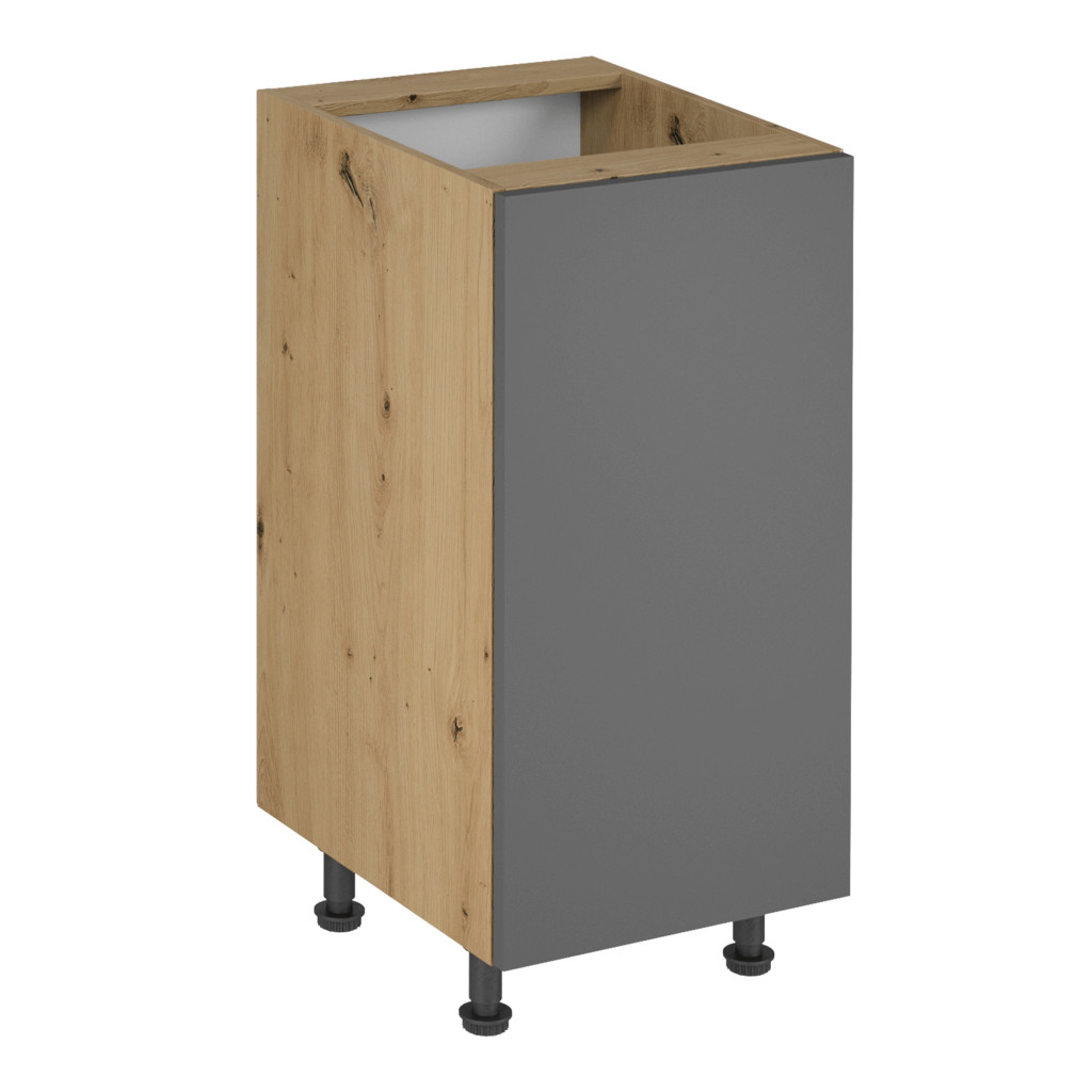 Alsó szekrény, artisan tölgy/szürke matt, univerzális, LANGEN D40 (RP)