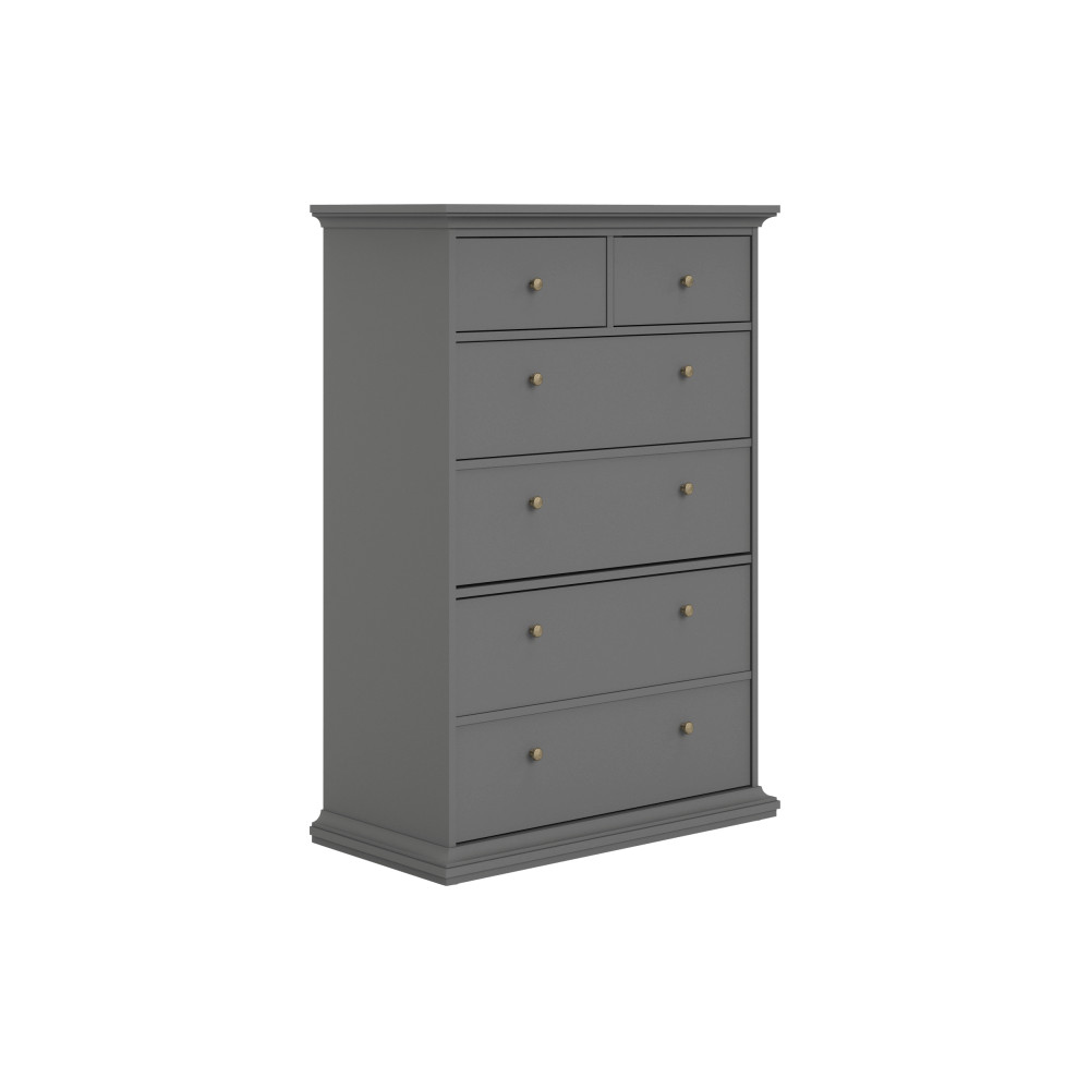 Komód, szürke, PARIS 76718 (RP)