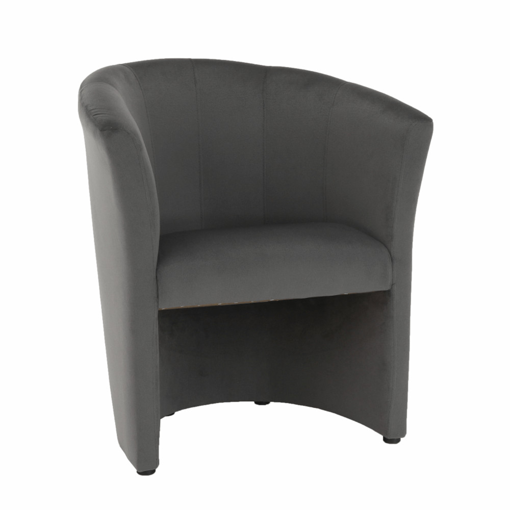 Klub fotel, szürke anyag, CUBA (RP)