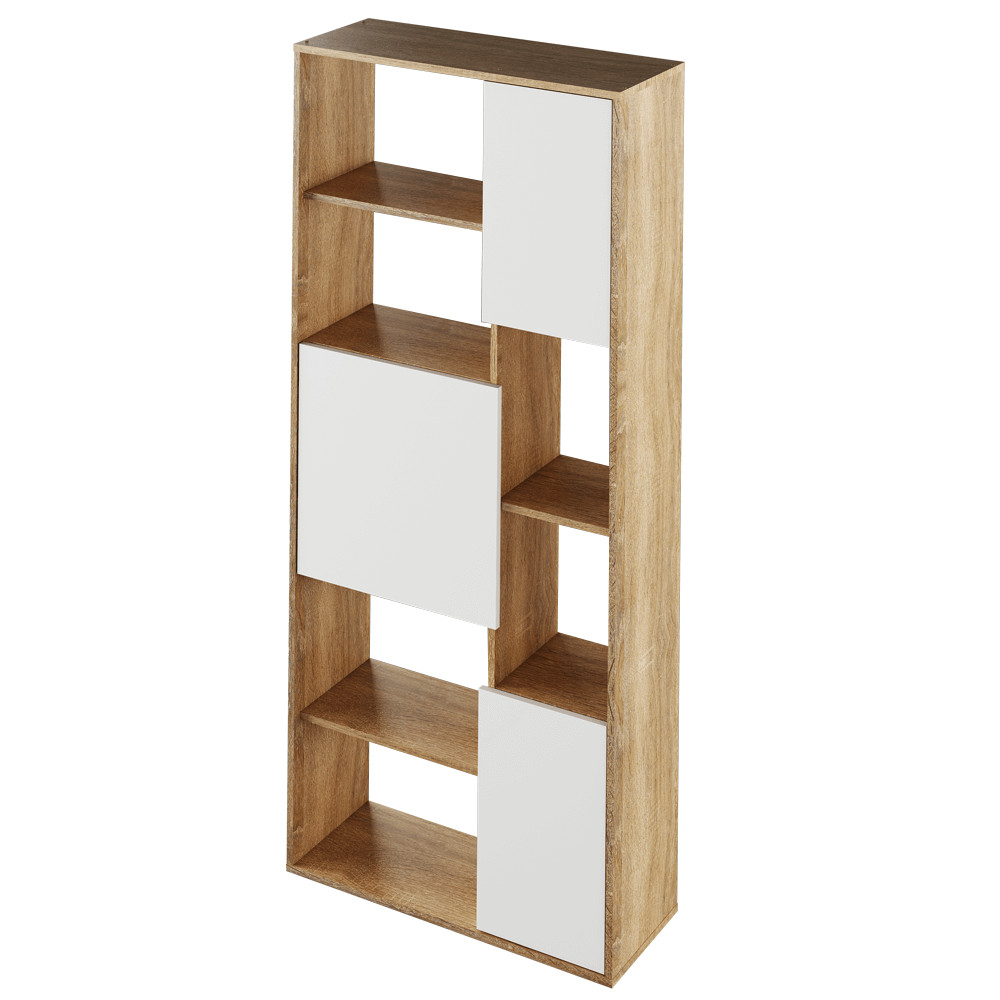 Regálé, tölgyfa sonoma/fehér, ULIMI (RP)