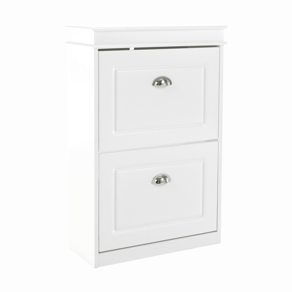 Cipőpolc, 2-soros, fehér, SEBER TYP 1 (RP)