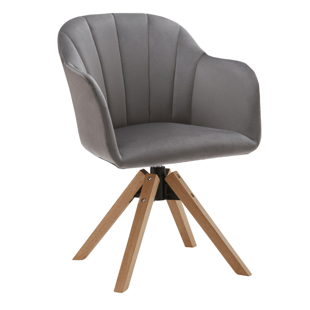 Forgószék, világosszürke/bükk, DALIO (RP)