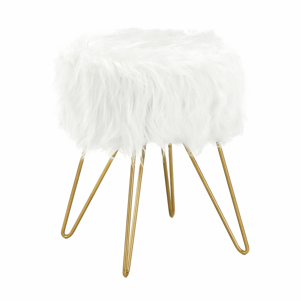 Puff, fehér/arany, JAMINA (RP)