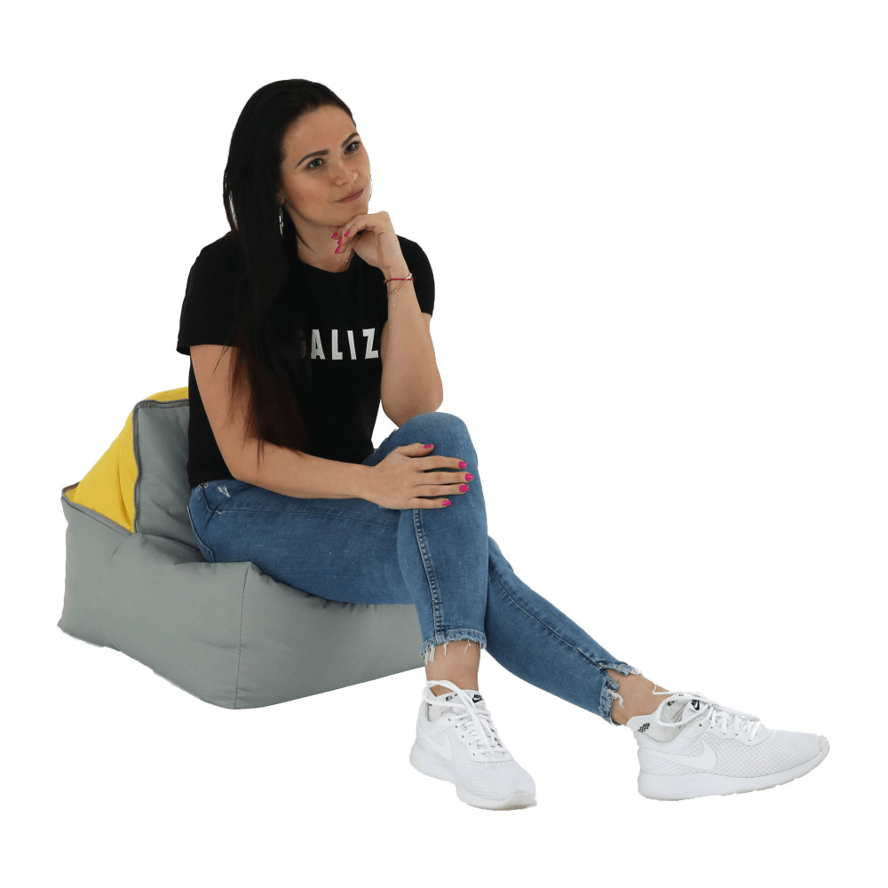 Babzsák, szürke / zöld szövet, ALIMOR (RP)