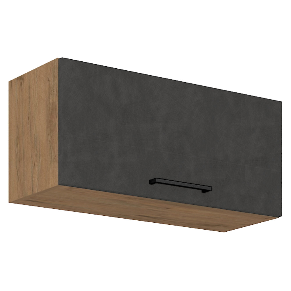 Felsőszekrény, tölgy lancelot/szürke matt, VEGA 80 GU-36 1F (RP)