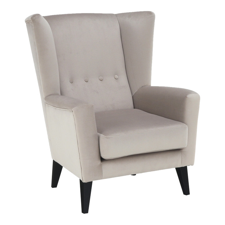 Fotel-füles, bézs/fekete, RODEZA (RP)