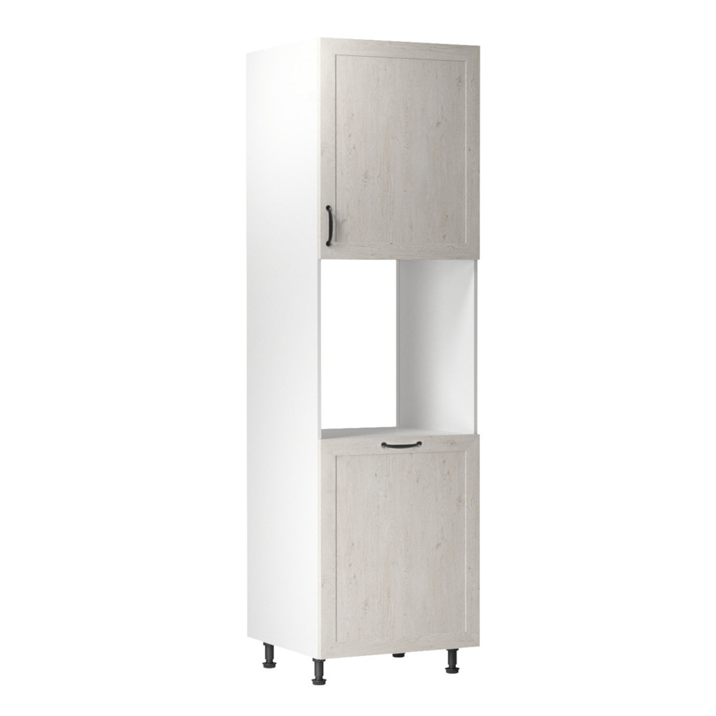 Hűtőgép szekrény, fehér/sosna északi, jobbos, ROYAL D60P (RP)