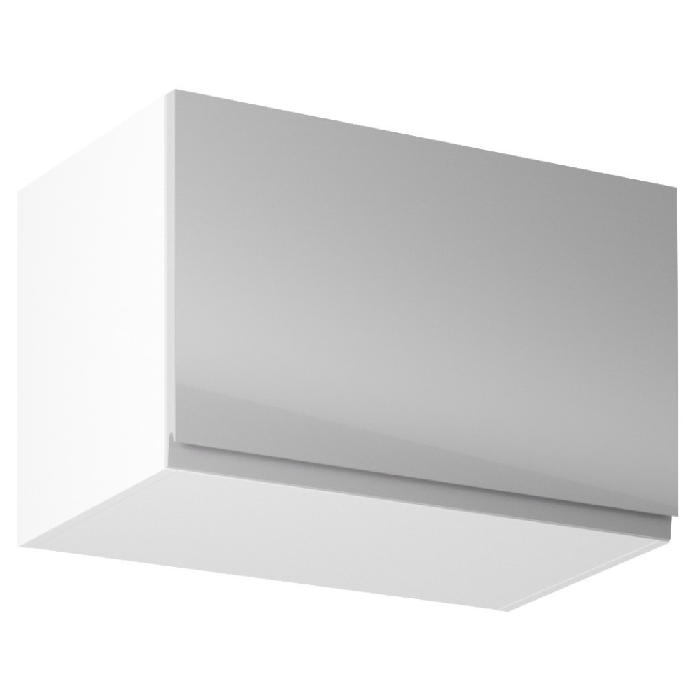 Felsőszekrény, fehér/szürke extra magasfényű, AURORA G60KN (RP)