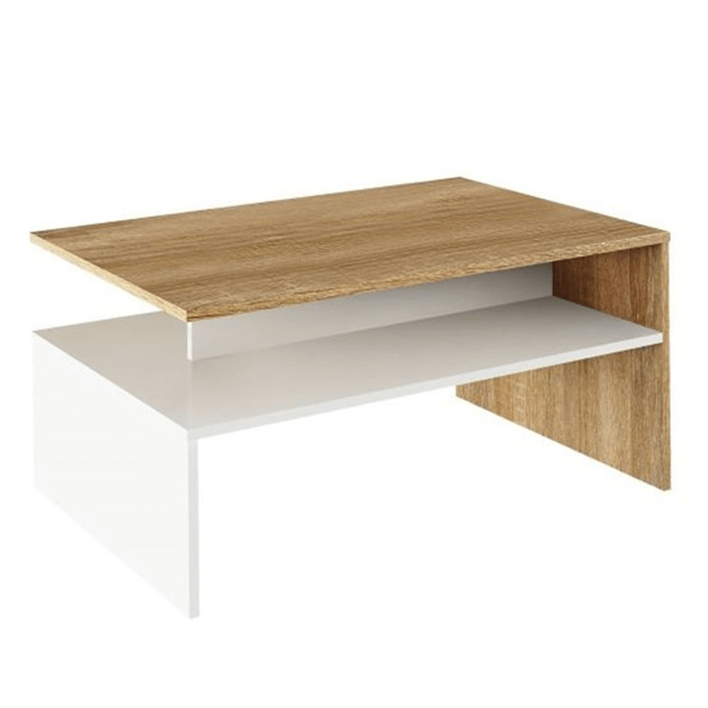 Dohányzóasztal, tölgy sonoma/fehér, DAMOLI (RP)