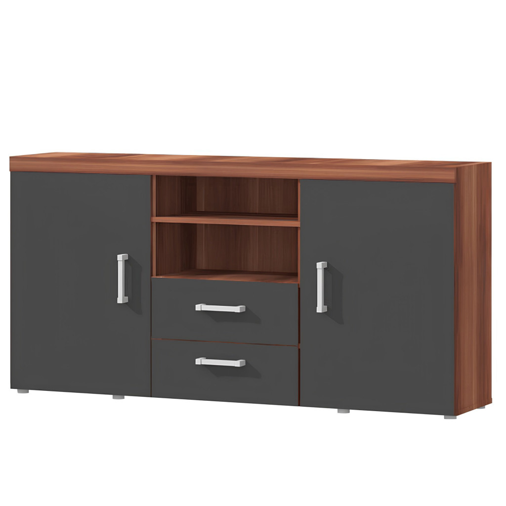 Kombinált komód, szilva/szürke grafit, CHERIS 5 (RP)