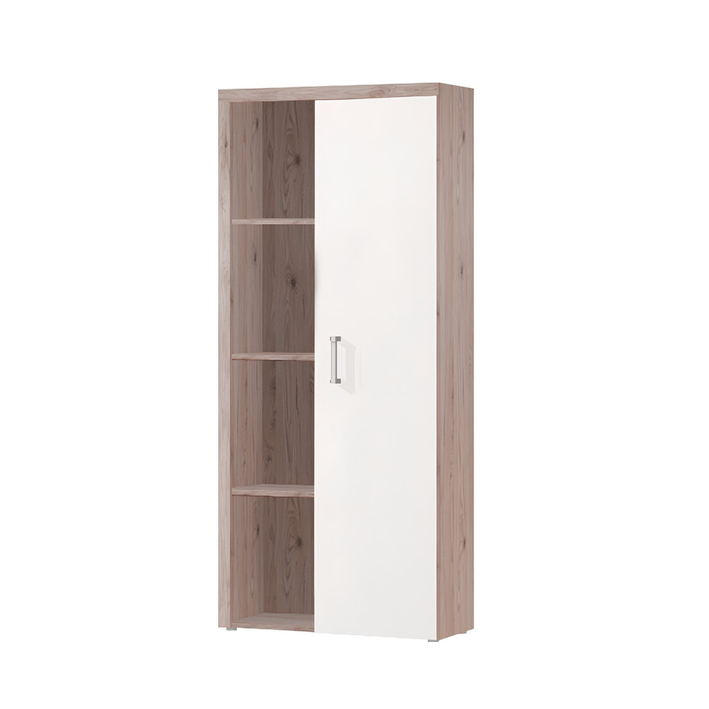 Polcos szekrény könyvespolccal, san marino/cream, CHERIS 2 (RP)