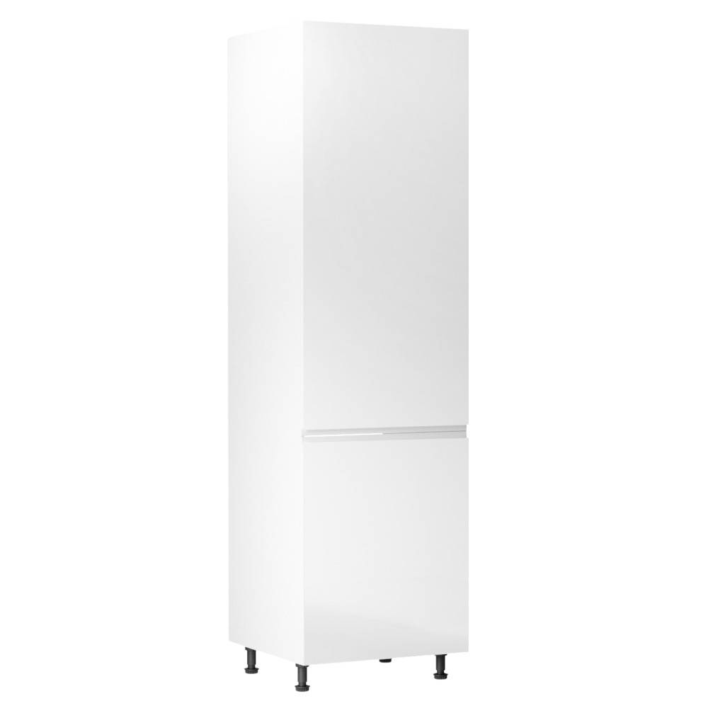 Hűtő beépítő szekrény, fehér/fehér extra magasfényű, jobbos, AURORA D60ZL (RP)