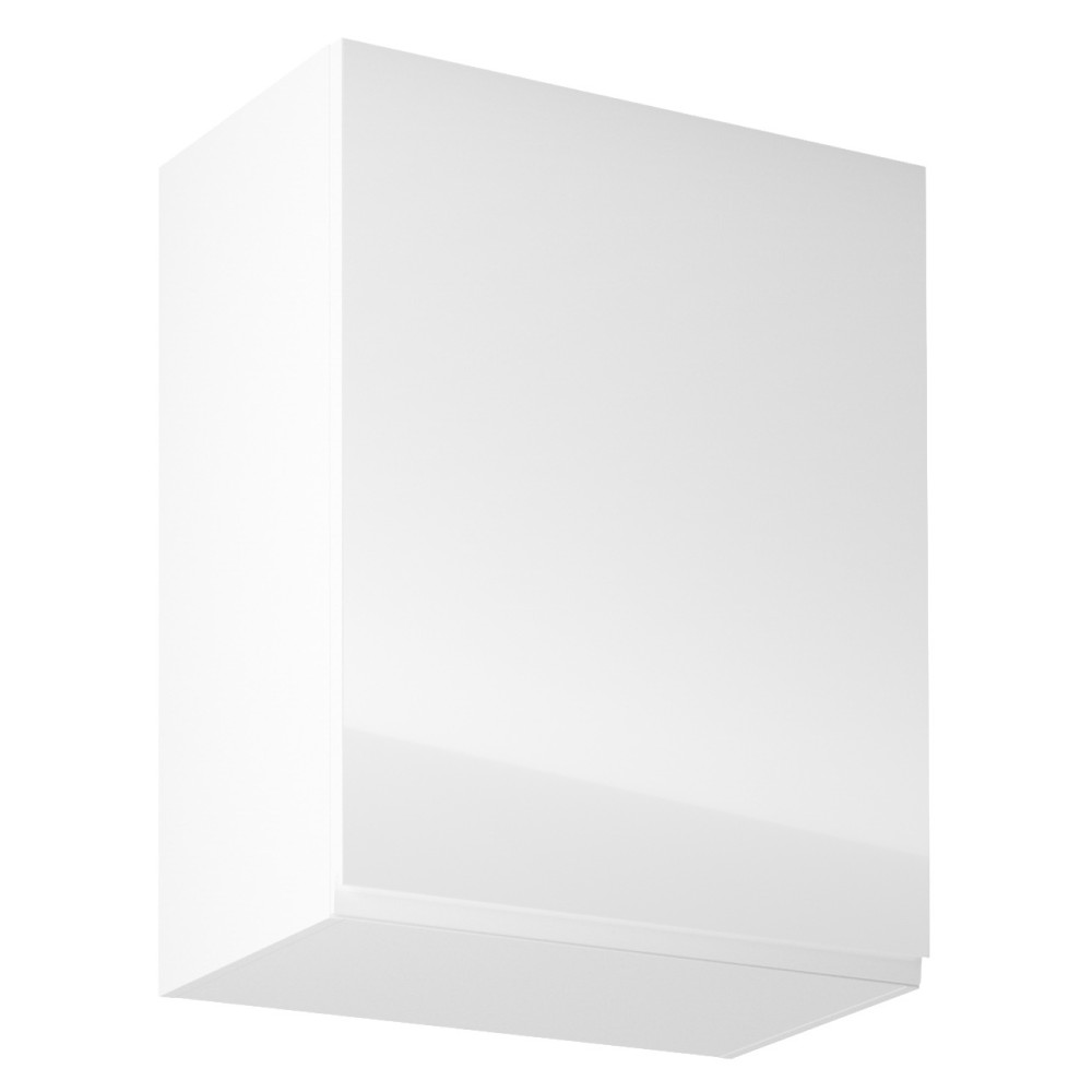 Felsőszekrény, fehér/fehér extra magasfényű, jobbos, AURORA G601F (RP)