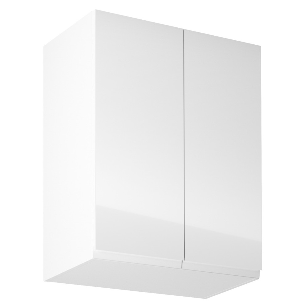 Felsőszekrény, fehér/fehér extra magasfényű, AURORA G602F (RP)
