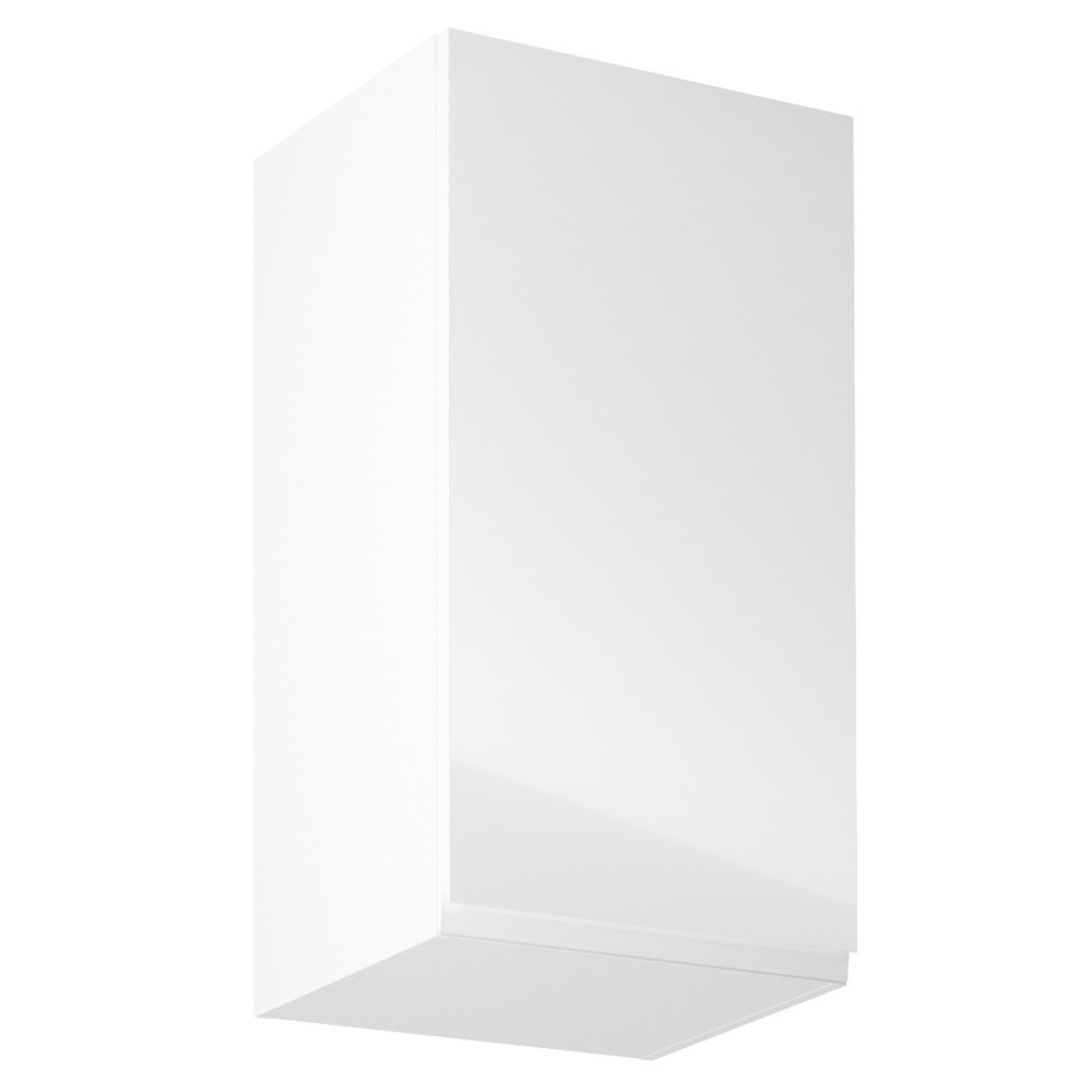 Felsőszekrény, fehér/fehér extra magasfényű, jobbos, AURORA G40 (RP)