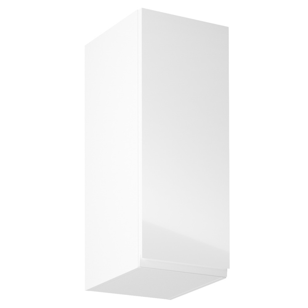 Felsőszekrény, fehér/fehér extra magasfényű, jobbos, AURORA G30 (RP)