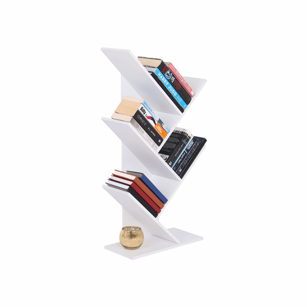 Könyvespolc, fehér, BAKI NEW TYP 3 (RP)