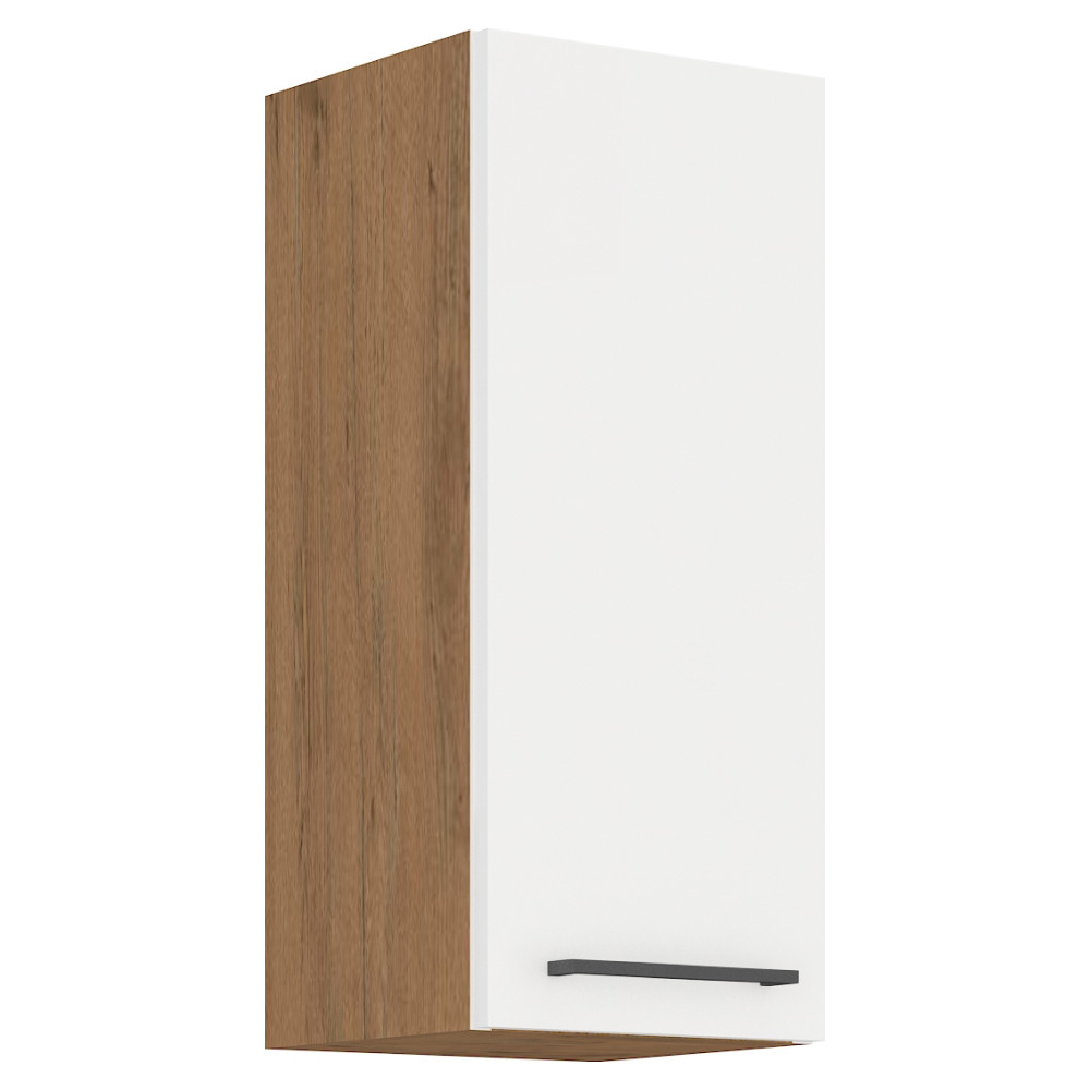 Felső szekrény, lancelot tölgy / fehér extra magas fényű HG, VEGA 30 G-72  1F (RP)