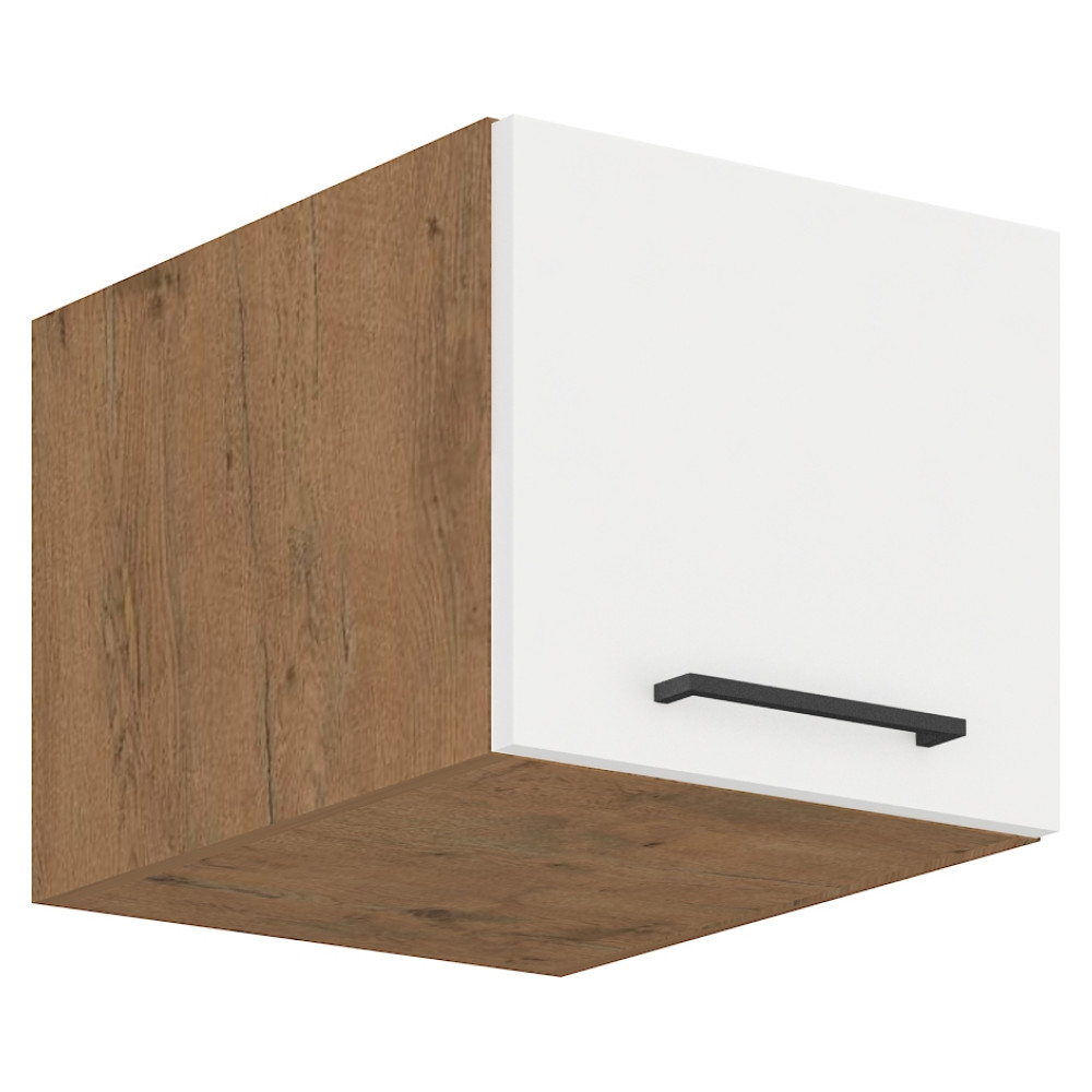 Felső szekrény, lancelot tölgy / fehér extra magas fényű HG, VEGA 40 NAGU-36  1F (RP)