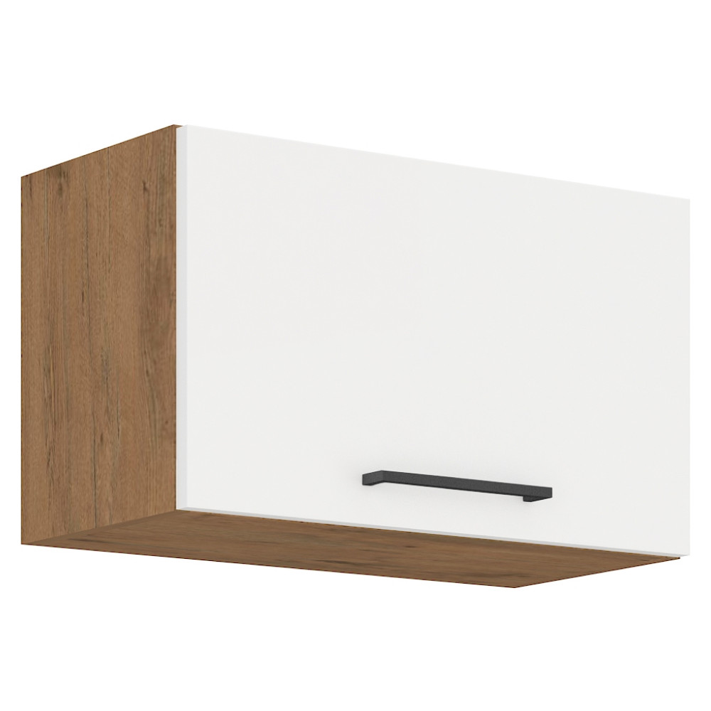 Felső szekrény, lancelot tölgy / fehér extra magas fényű HG, VEGA 60 GU-36 1F (RP)